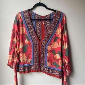 Free People Orange 🍊 Top - Size Small